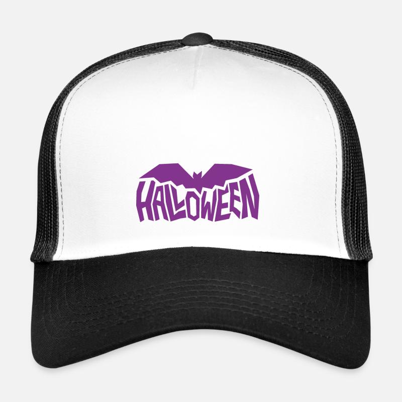 Fouet d’Halloween - Casquette trucker  - blanc/noir
