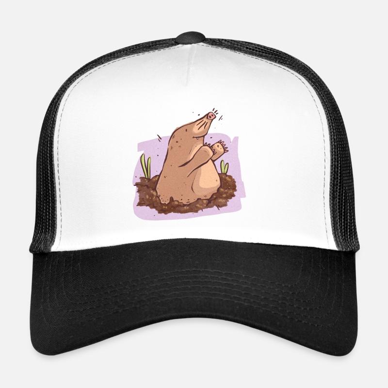 Moles in the earth - Trucker Cap - white/black