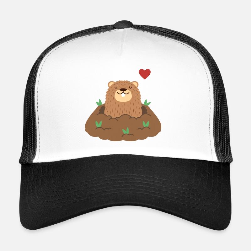 Groundhog Love - Trucker Cap - white/black