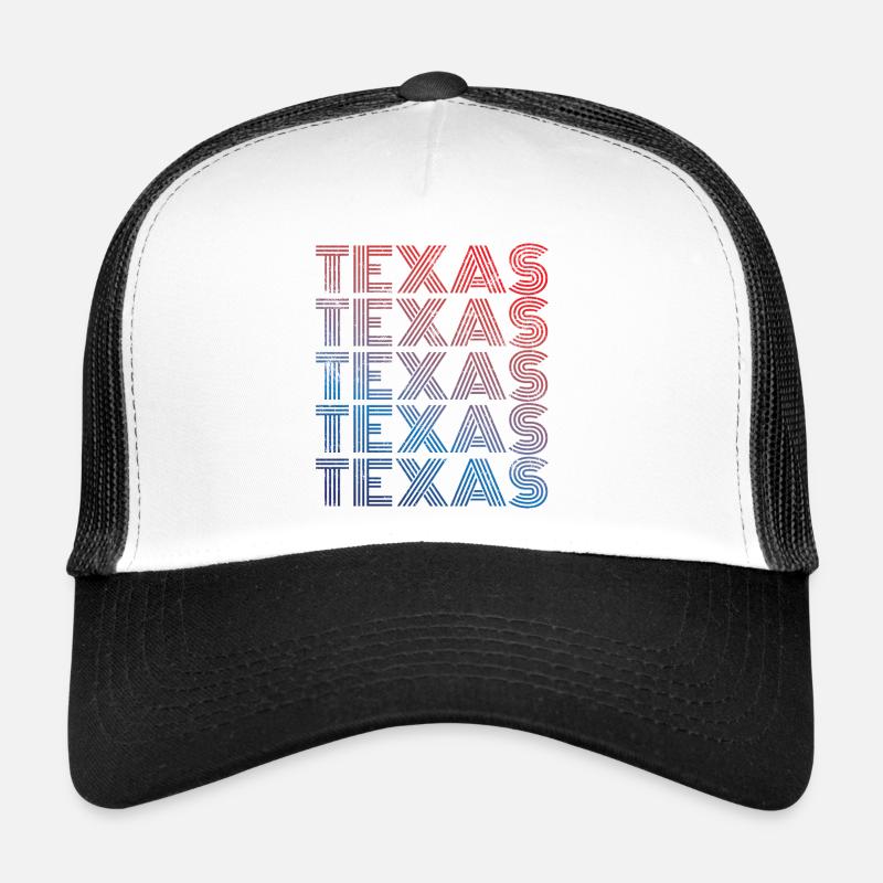 Texas Retro - Trucker Cap - Weiß/Schwarz
