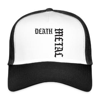 Death Metal - Trucker Cap - Weiß/Schwarz - Vorne