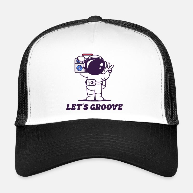 Cadeau musical de l’astronaute de groove Casquette trucker 