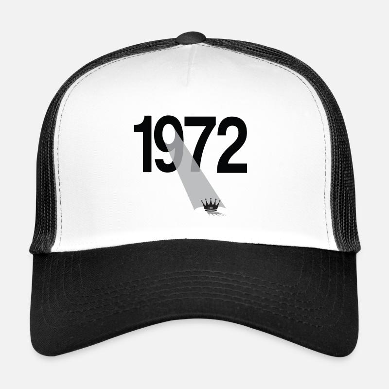 Millésime 1972 - Casquette trucker  - blanc/noir