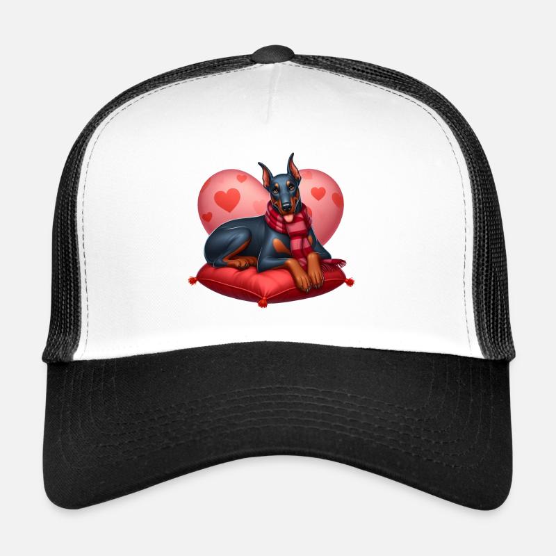 Dobermann Pinscher Valentinstag Trucker Cap