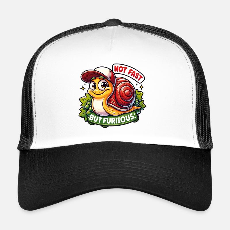 Little cute snail with baseball cap Trucker Cap