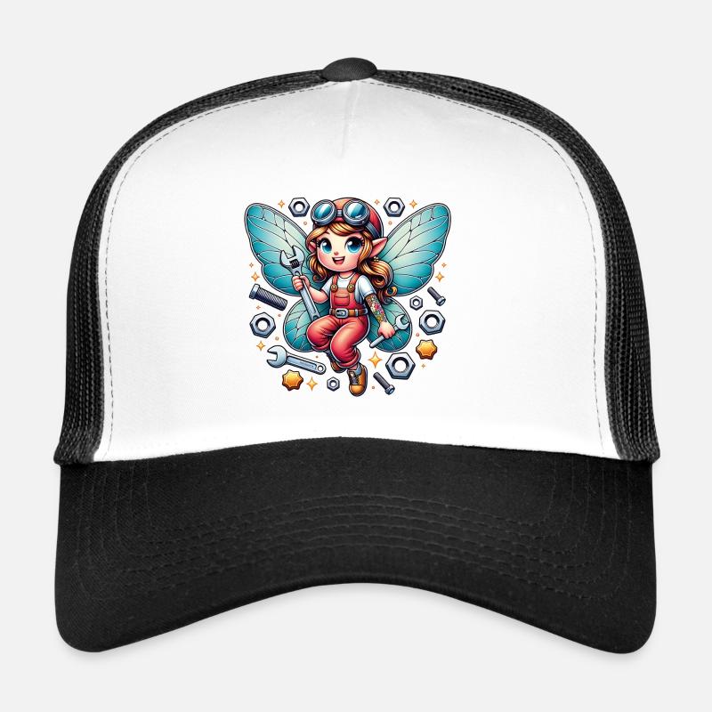 Cute little fairy with tools Trucker Cap