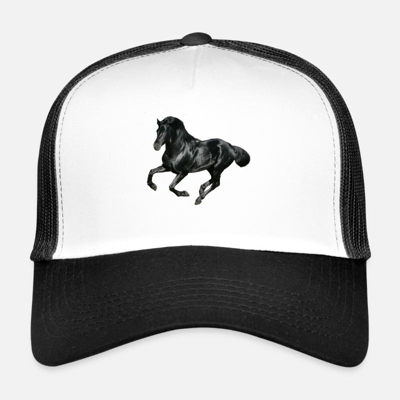 cheval - Casquette trucker  - blanc/noir
