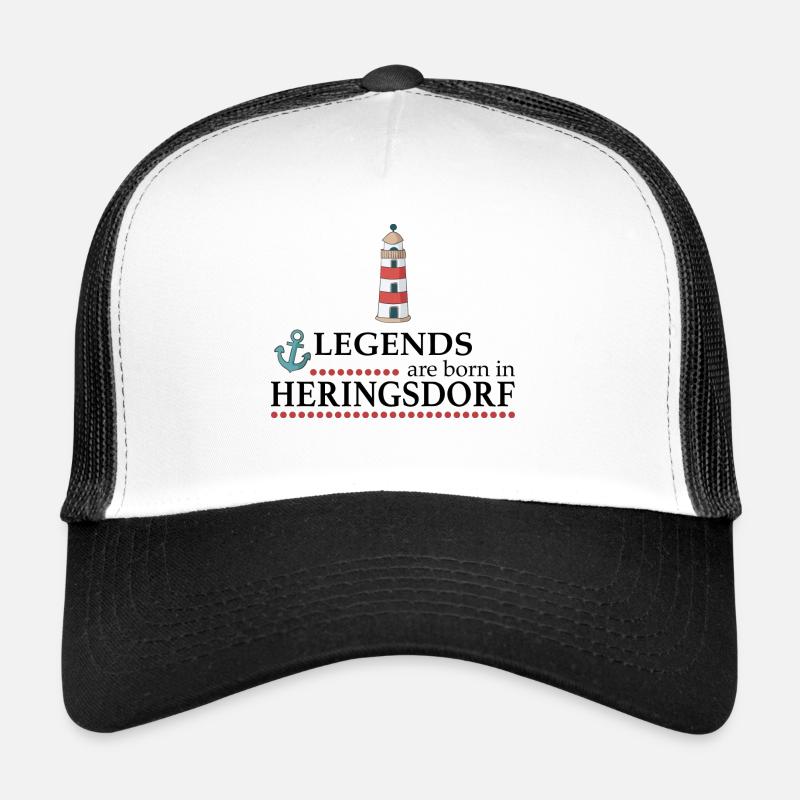 Tolles Design von Heringsdorf - Trucker Cap - Weiß/Schwarz