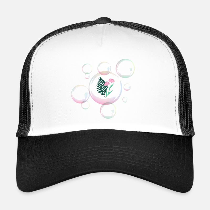 Bulle de savon avec des plantes Casquette trucker 