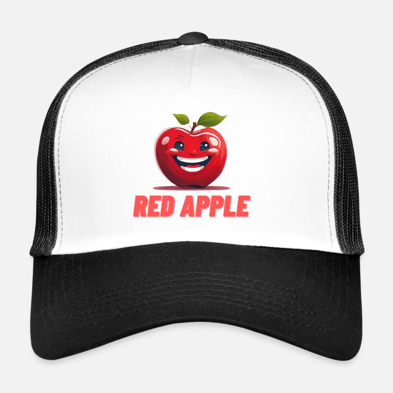 Roter Apfel essen Dessert Trucker Cap
