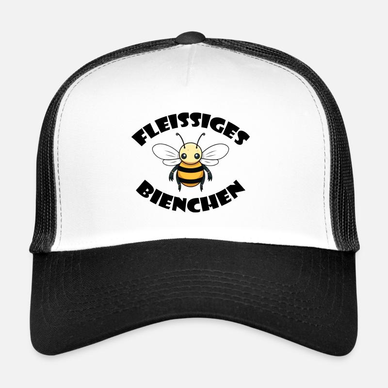 Fleißiges Bienchen - Trucker Cap - Weiß/Schwarz