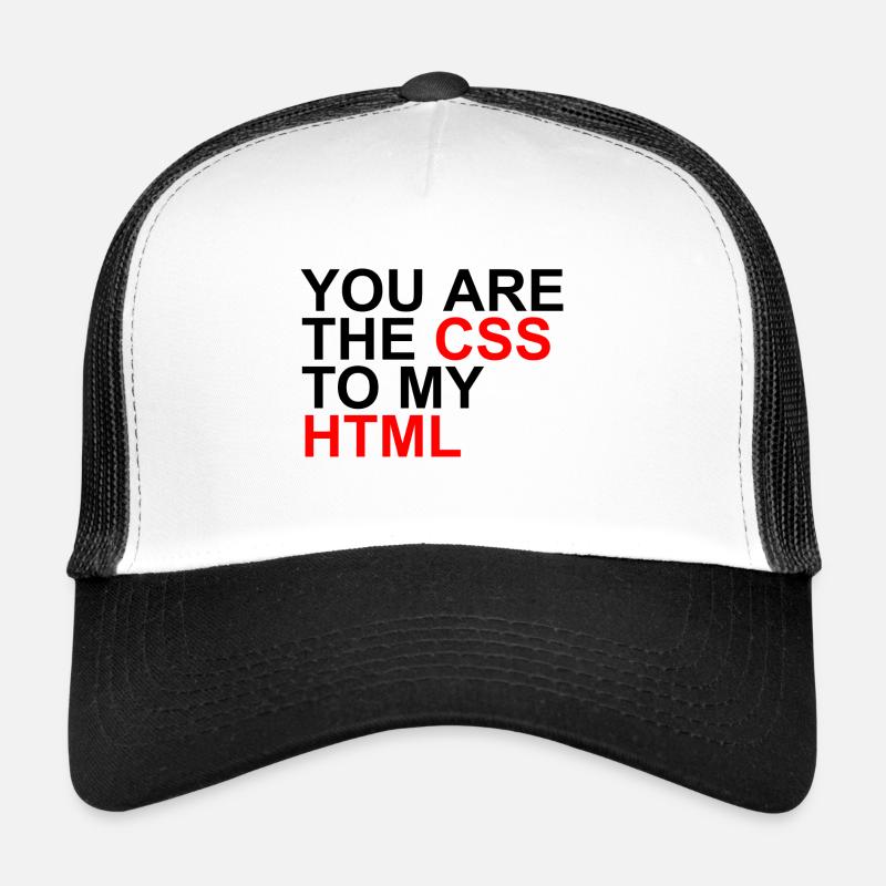 css à mon html - Casquette trucker - blanc/noir