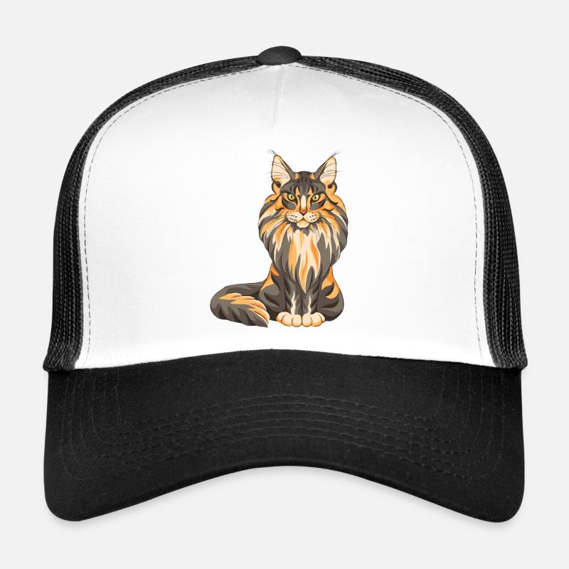 Maine Coon - Trucker Cap - Weiß/Schwarz