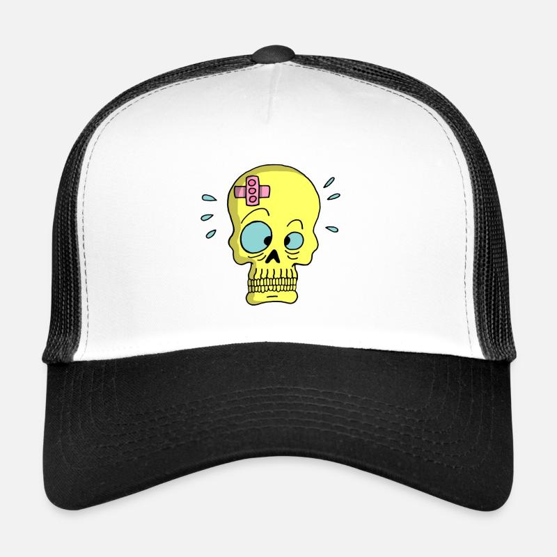 Tête de mort et sparadrap Casquette trucker 