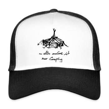 ... Everything else is just camping - Trucker Cap - white/black - Front