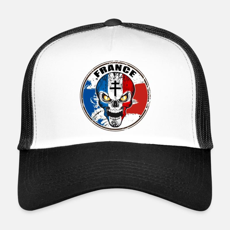 Skull croix de Lorraine Casquette trucker 