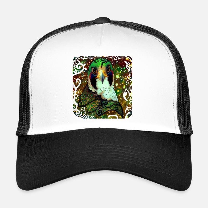 faucon - Casquette trucker  - blanc/noir