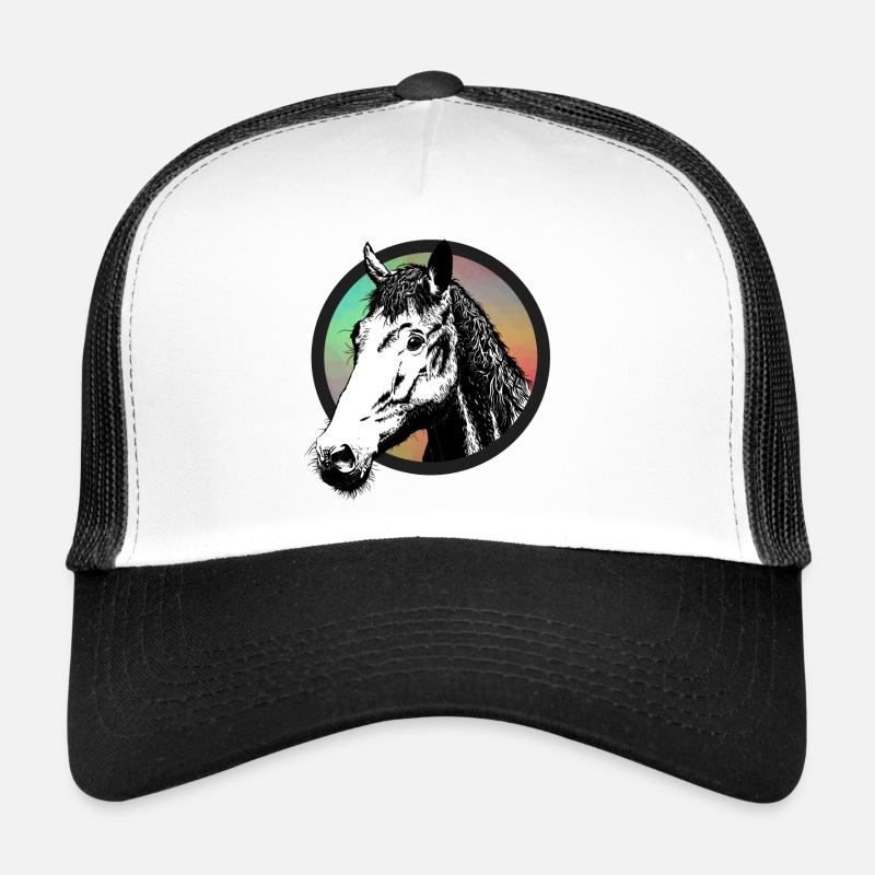 Pferd Stute Hengst Pferde Reiten Kopf Geschenk Trucker Cap