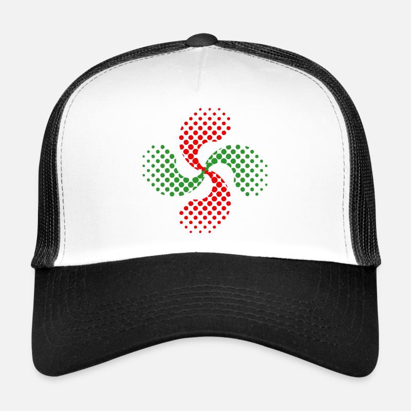 Croix Basque - Casquette trucker  - blanc/noir