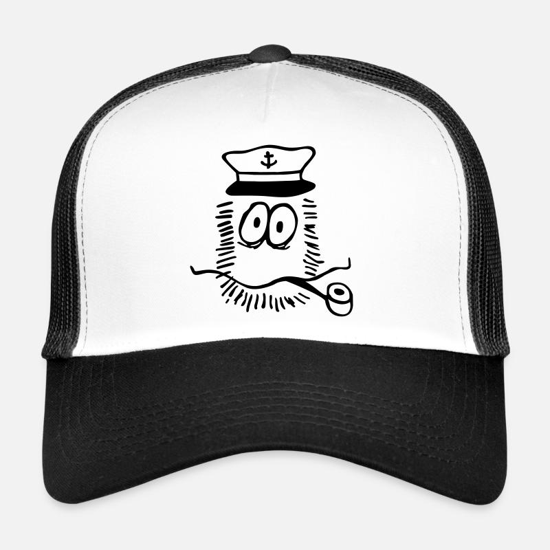 Captain - Trucker Cap - white/black