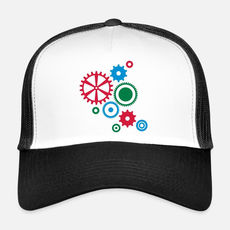 neuf roues d'engrenage dans différentes couleurs Casquette trucker 