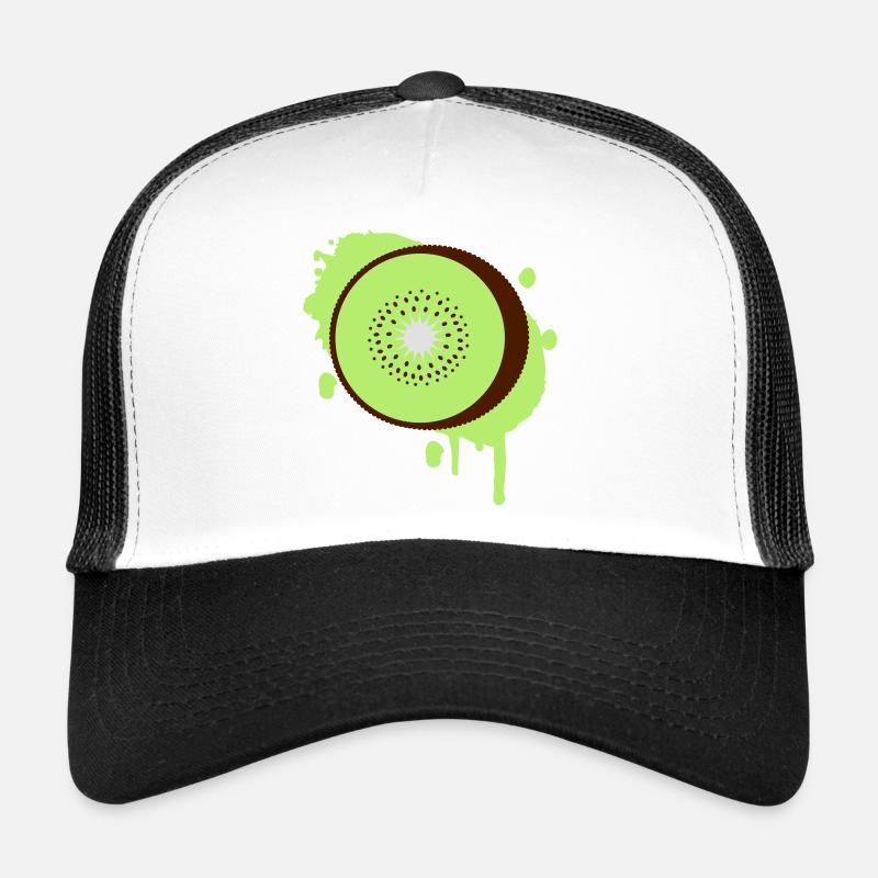 Kiwifrucht Graffiti - Trucker Cap - Weiß/Schwarz