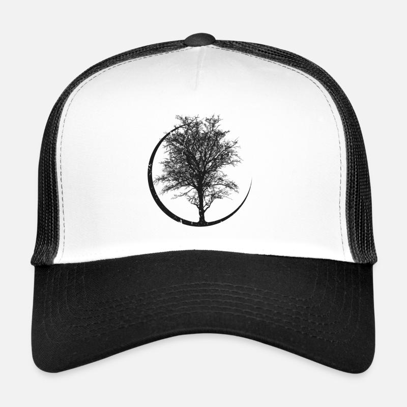 arbre - Casquette trucker  - blanc/noir