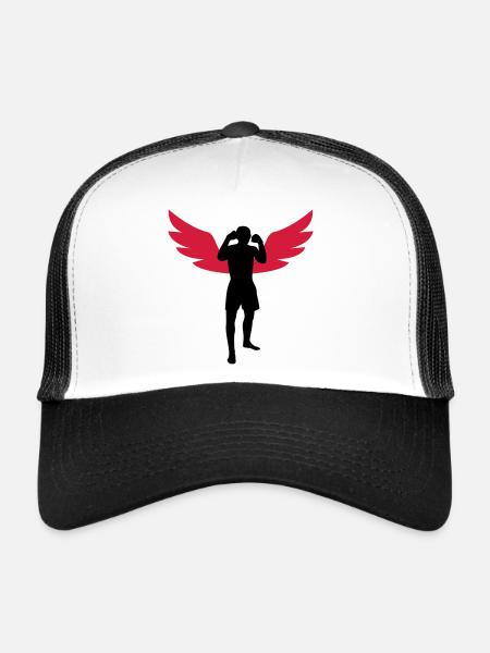 Kickboxing / Kickboxer / Kick Boxing / Kick Boxer - Trucker Cap - white/black - Front