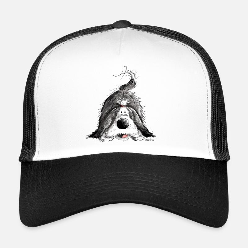 Funny Bearded Collie Trucker Cap