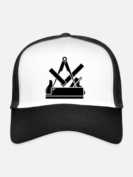 Tischler Zunftzeichen - Trucker Cap - Weiß/Schwarz