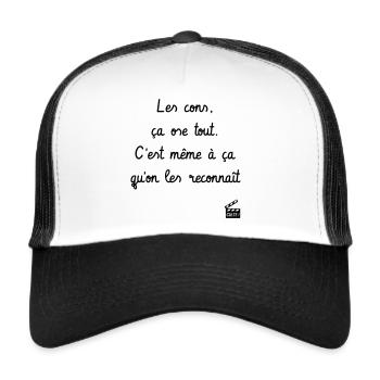 Les cons, ça ose tout ! Les Tontons Flingueurs - Casquette trucker  - blanc/noir - Devant