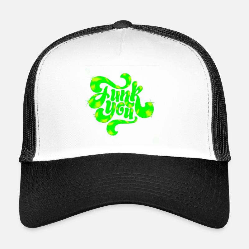 Conception de texte punk néon vert Casquette trucker 