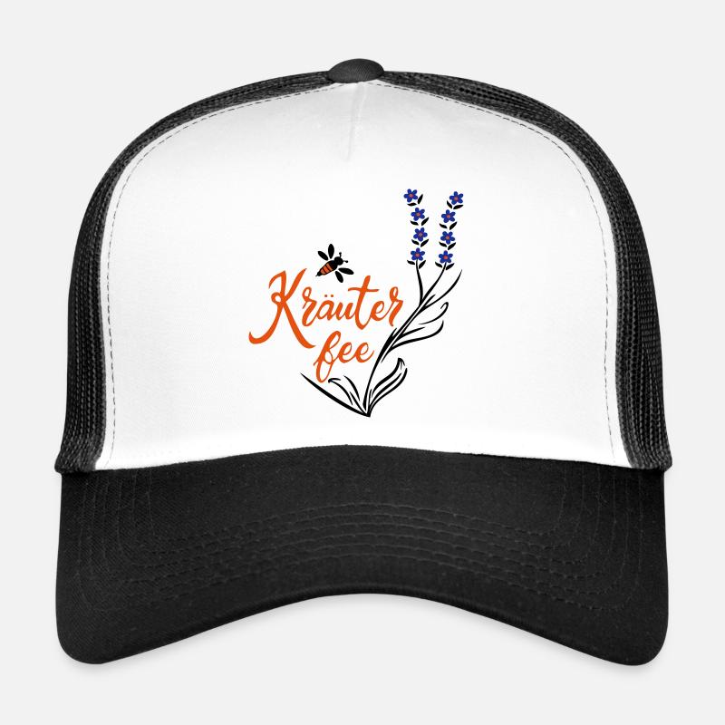 Kräuter Fee, Biene, Umwelt - Trucker Cap - Weiß/Schwarz
