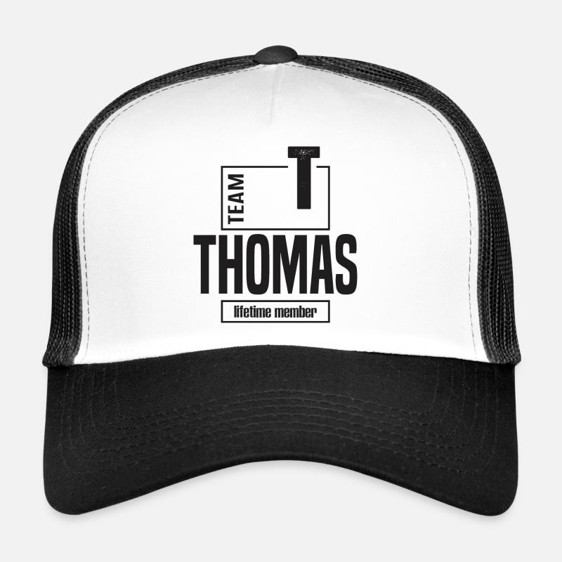 Thomas - Casquette trucker  - blanc/noir