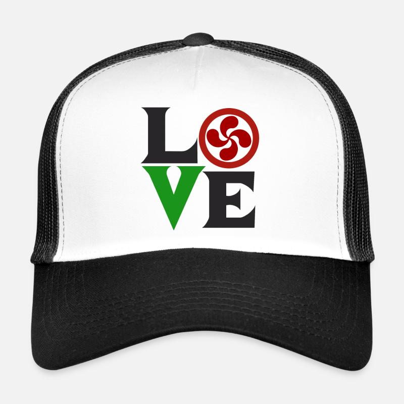 Love Pays Basque - Casquette trucker  - blanc/noir