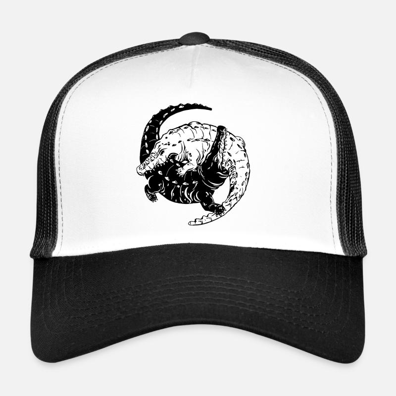 CROCODILES - Casquette trucker  - blanc/noir