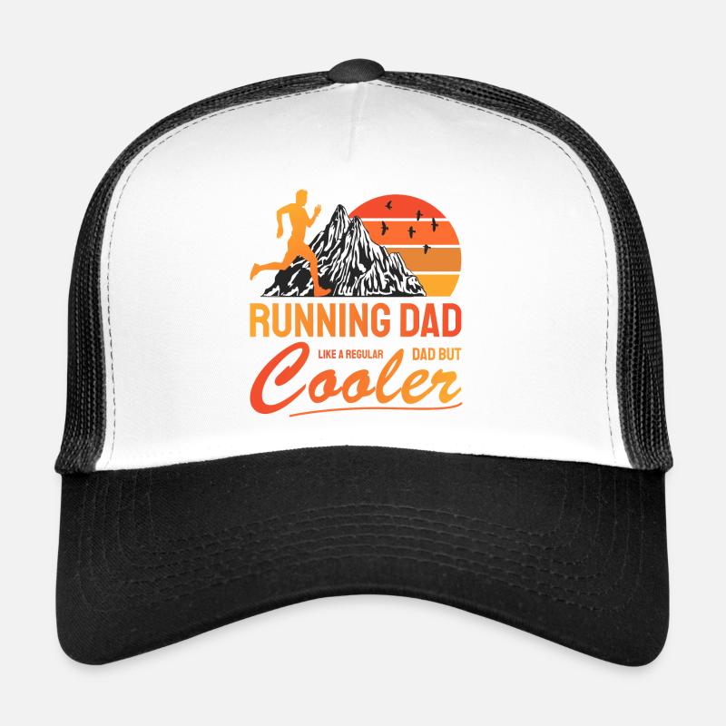 Running Dad Cooler Geschenk für Papa Läufer - Trucker Cap - Weiß/Schwarz