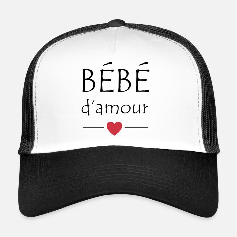 Bébé d'amour - Casquette trucker  - blanc/noir