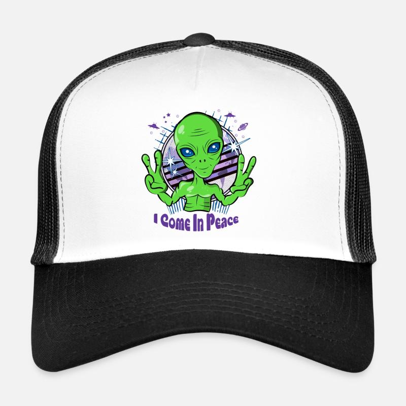 Alien vient en paix - Space Alien UFO Casquette trucker 