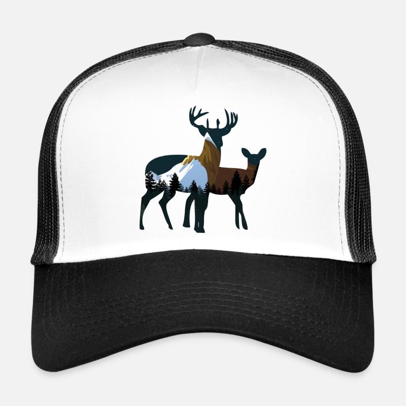 Natur Wandern Wald Hirsche Geschenkidee Trucker Cap