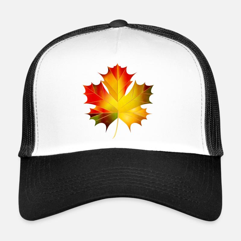 beautifully glowing autumn maple leaf Trucker Cap