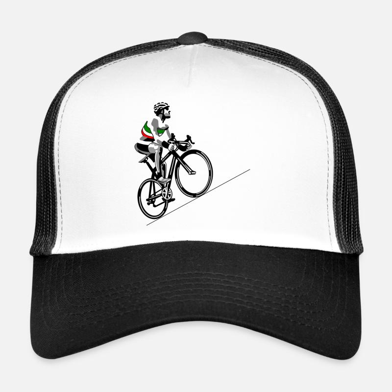 Cyclist with Italian flag Trucker Cap