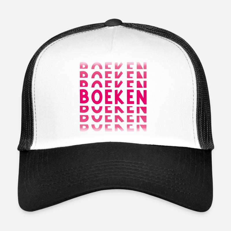 Books in pink gradient Trucker Cap