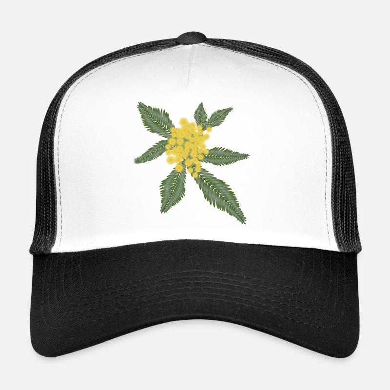 Silver Acacia with its yellow flowers Pompoms Trucker Cap