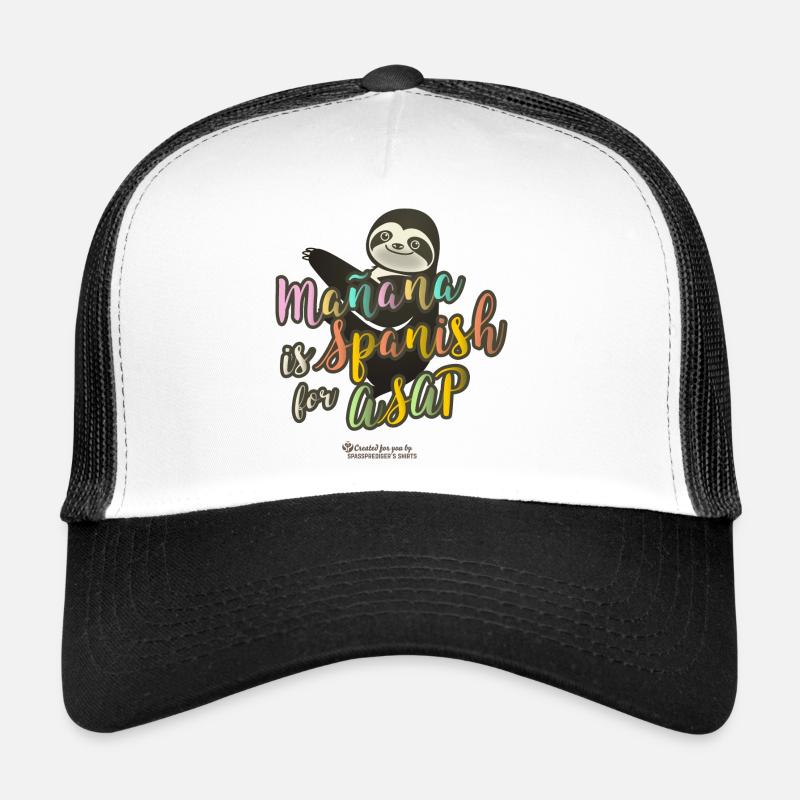 Mañana is Spanish for ASAP Sloth Trucker Cap