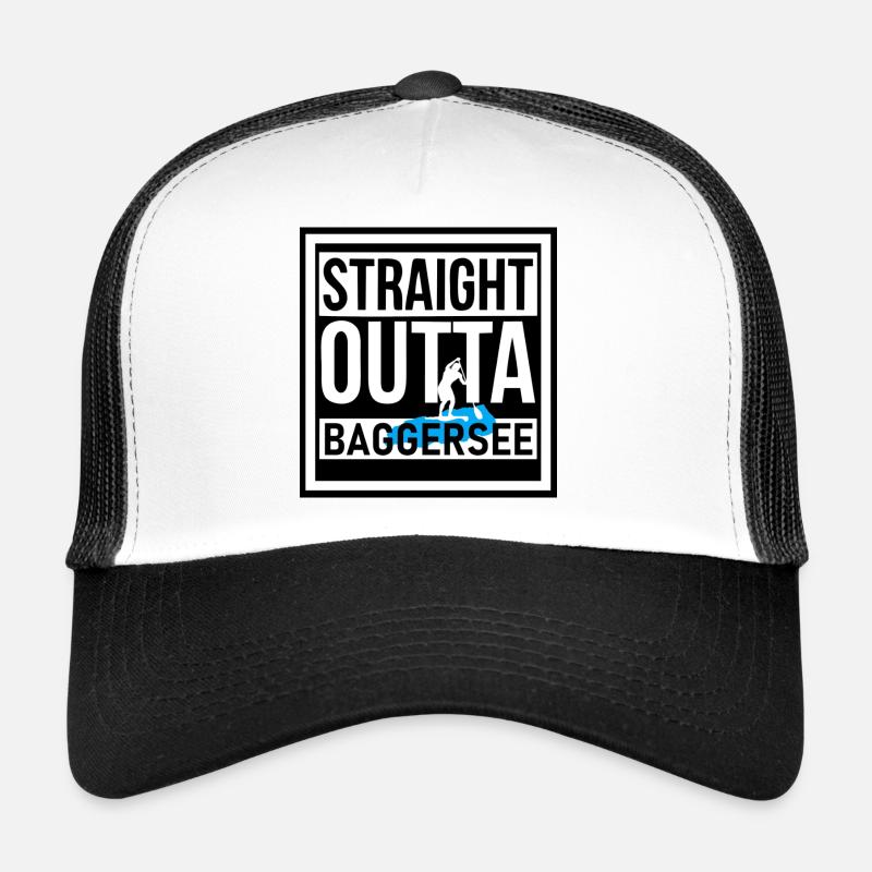 STRAIGHT OUTTA BAGGERSEE - Trucker Cap - Weiß/Schwarz