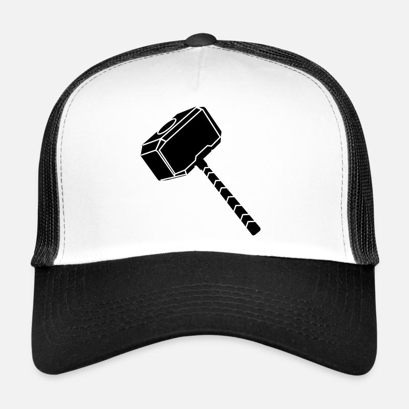 Thor-Hammer - Trucker Cap - Weiß/Schwarz