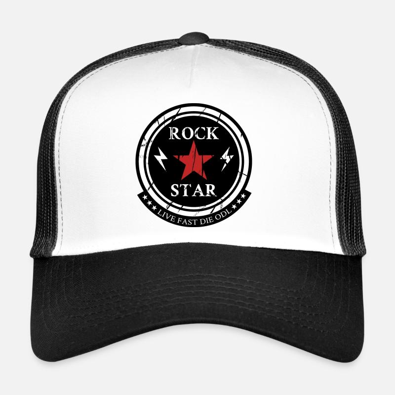ROCK STAR - Trucker Cap - white/black