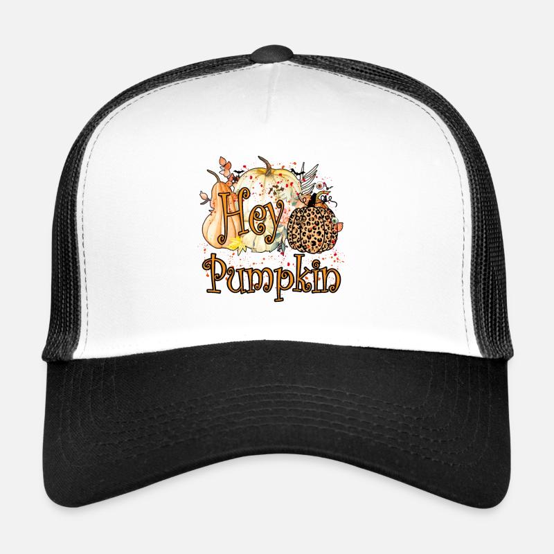Salut là Citrouille, mignon Fal, Doodle Citrouille, Pumpk Casquette trucker 