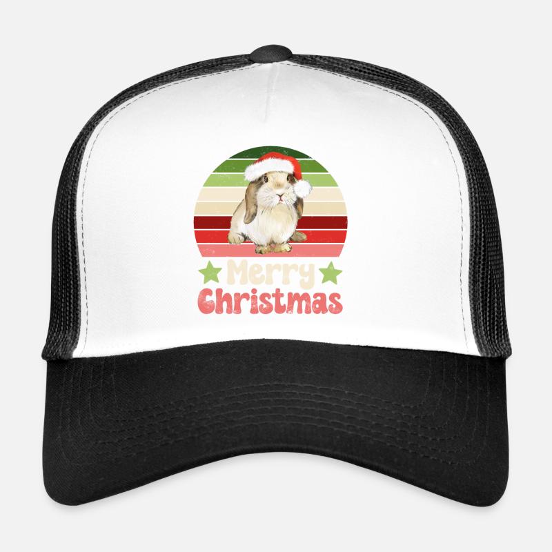Rabbit Rabbit Christmas Trucker Cap